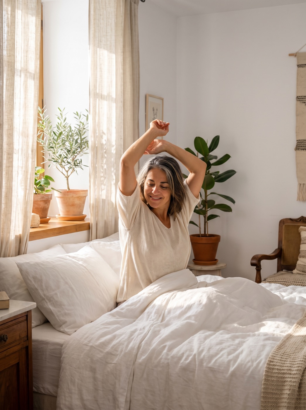 Despertar descansada por la mañana